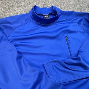 VTG Nike ACG Dri-FIT Mock Neck Long Sleeve Shirt Mens Medium Blue Y2K